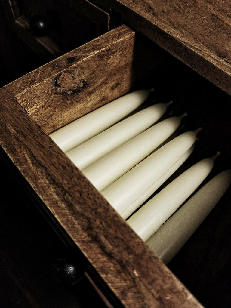 Box of Short Dinner Candles. Wholesale., - Beeswax Votive Candles, JOSEPH HENRY 1895