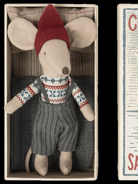Maileg. Christmas mouse in a matchbox.