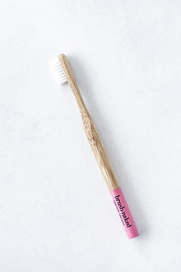 Biodegradable bamboo toothbrush, pink