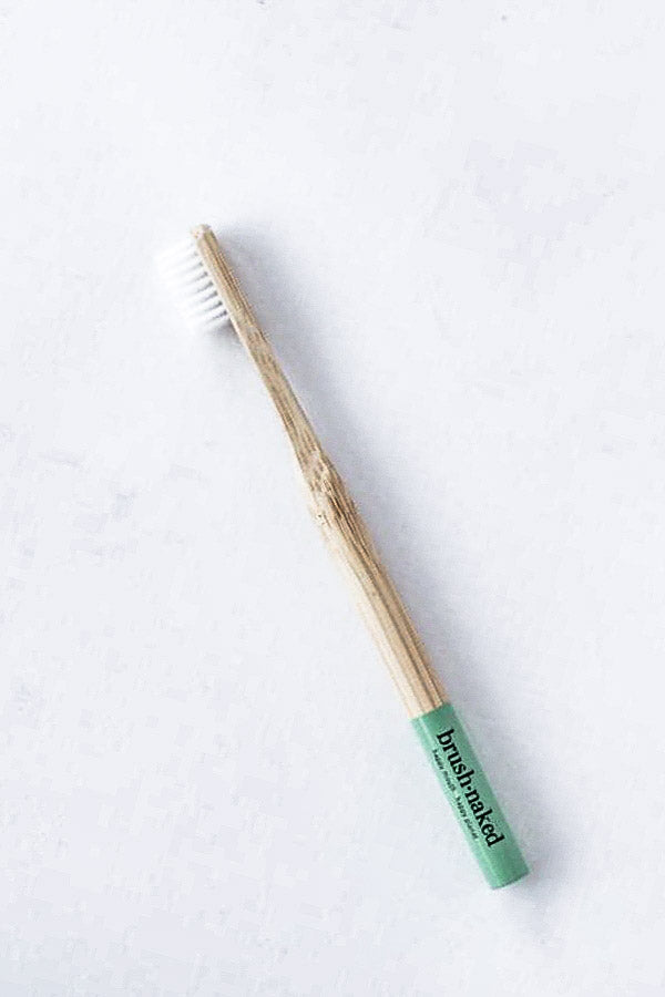 Biodegradable bamboo toothbrush, green