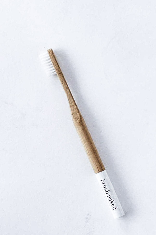 Biodegradable bamboo toothbrush, white