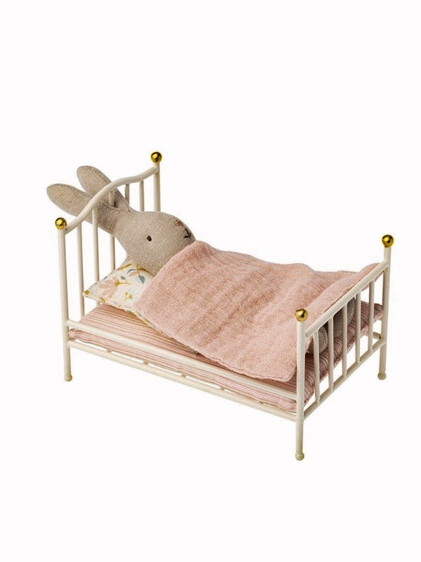 MAILEG VINTAGE BED, MOUSE. OFF WHITE., - , JOSEPH HENRY 1895